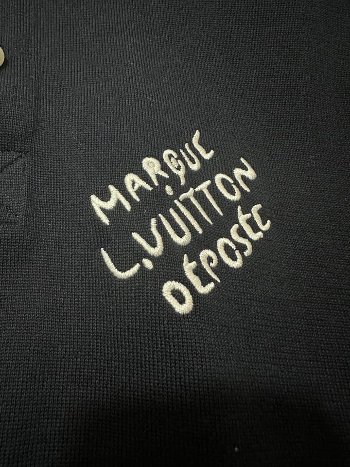 Louis Vuitton Button Pullover Polo Shirt – 24SS in Navy Blue