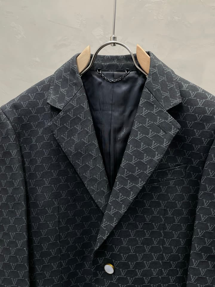 Louis Vuitton Exclusive Casual Blazer in Dark Gray Monogram Blazer