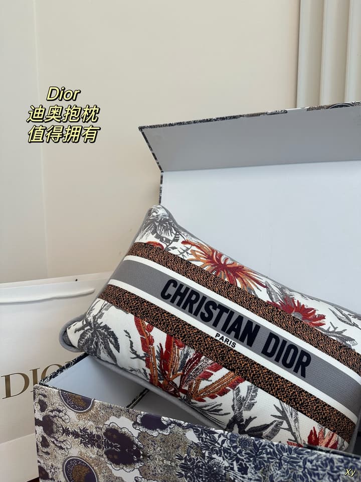 Dior Limited Edition Home Pillow – XYBH in Black Grey Toile