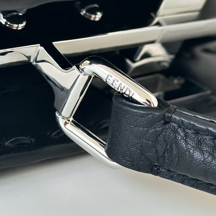 Fendi Peekaboo I See You Petite Satchel in Classic Black