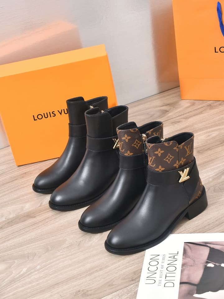 Avant-Garde Footwear Co. Classic Calfskin Boots in Black Monogram Buckle Boot