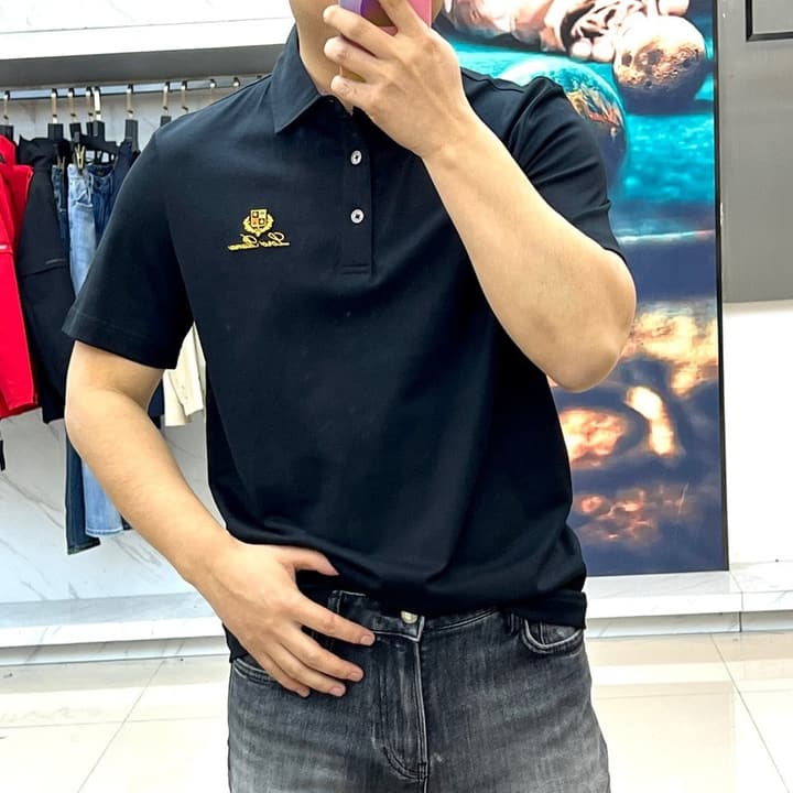 Loro Piana Classic Cotton Polo Shirt – 2026 Spring/Summer Collection in Classic Black