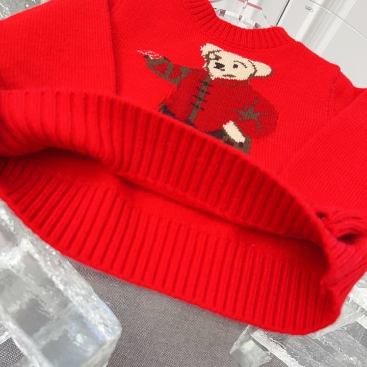 Ralph Lauren Kids Knitted Sweater – Kids Collection in Dark Navy Bear Sweater