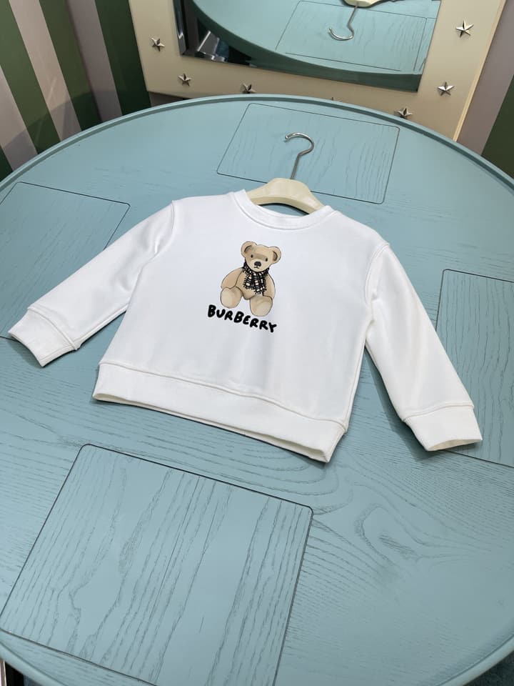Burberry Kids Round Neck Sweatshirt – 2025AW in White Sweatshirt