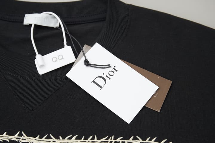 Dior CD Logo Embroidered T-Shirt – 26SS Early Spring Collection in Classic Black