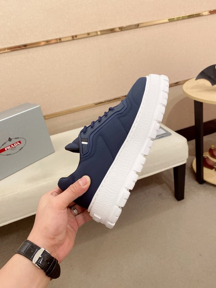 Prada Men's Waterproof Air Cushion Sneakers in Dark Grey