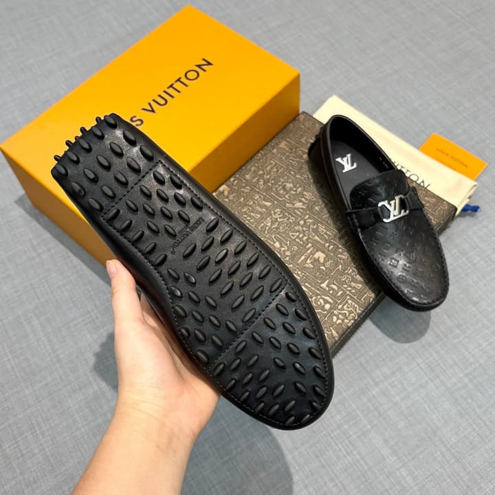 Louis Vuitton Men's Driving Shoes in Dark Blue
