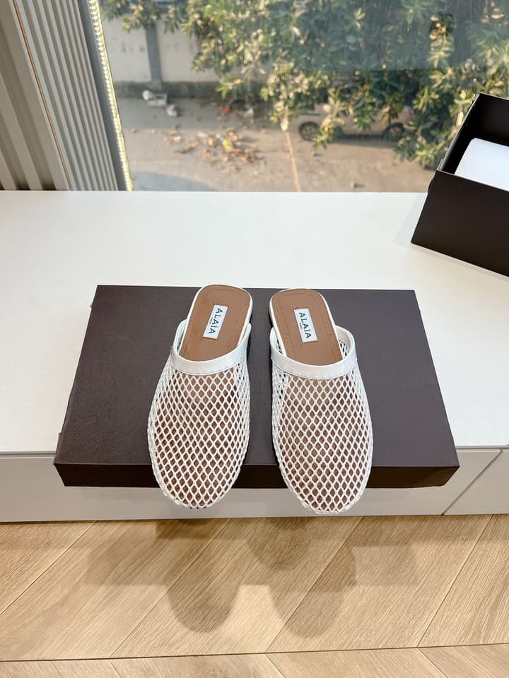 Alaïa Fishnet Mules – 2025 SS