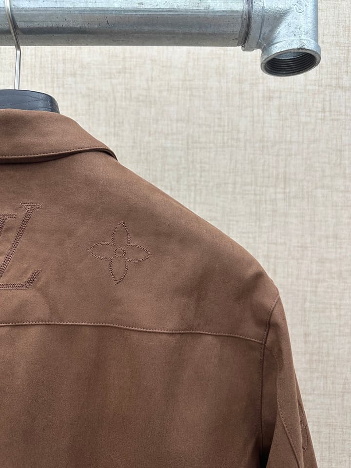 Louis Vuitton Black Monogram Collared Jacket in Black Monogram Jacket