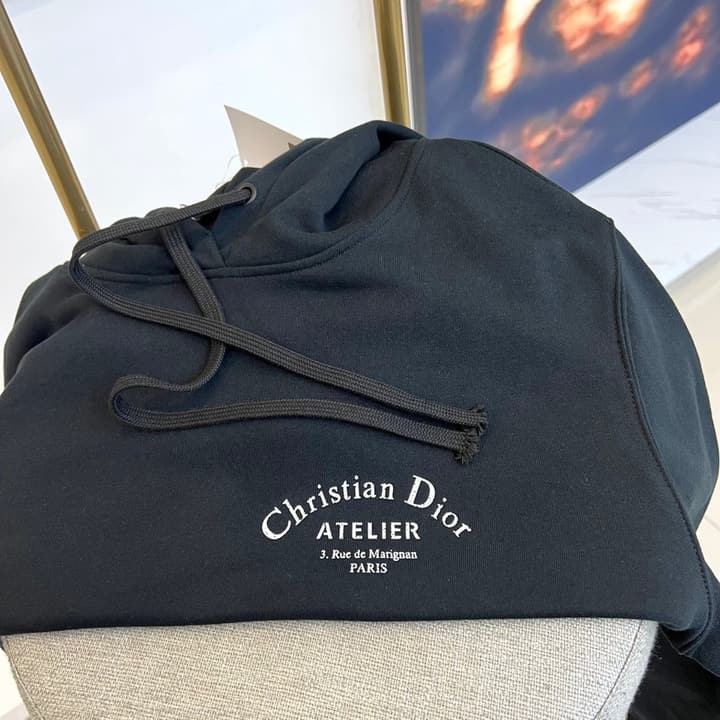 Dior Atelier Hooded Sweatshirt – 2025 FW in Classic Black