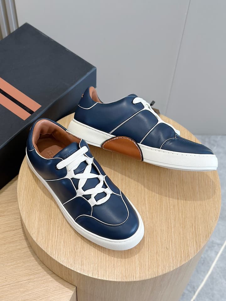 Zegna Tiziano Couture Sneakers in Black With Matching Laces