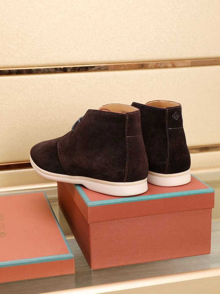 Loro Piana Water-Repellent Suede Moccasin Loafers in Black