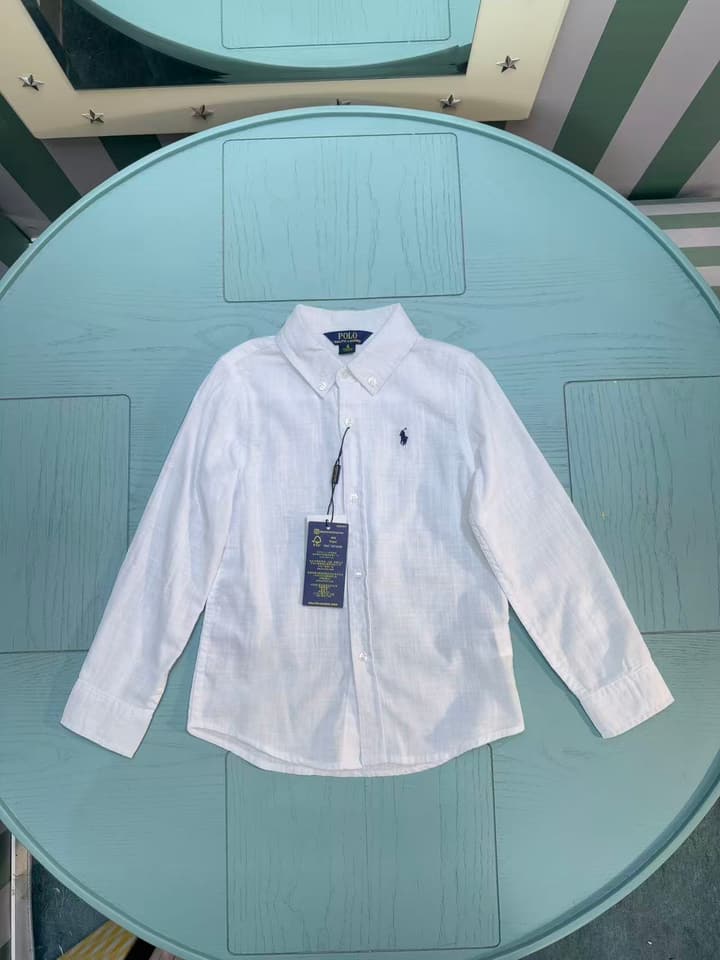 Ralph Lauren Polo Kids Embroidered Shirt – 2025SS – Kids Collection in Null
