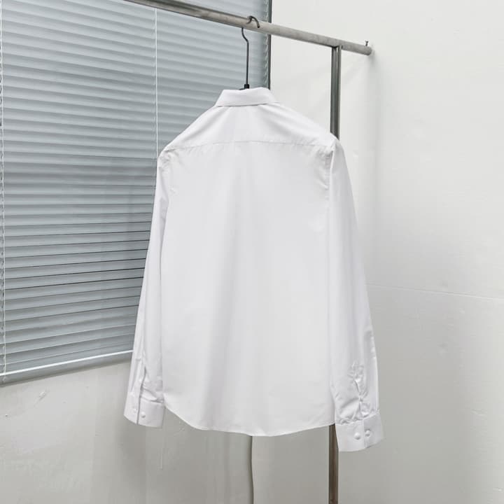 Dior Classic CD Metal Placket Shirt in Bright White