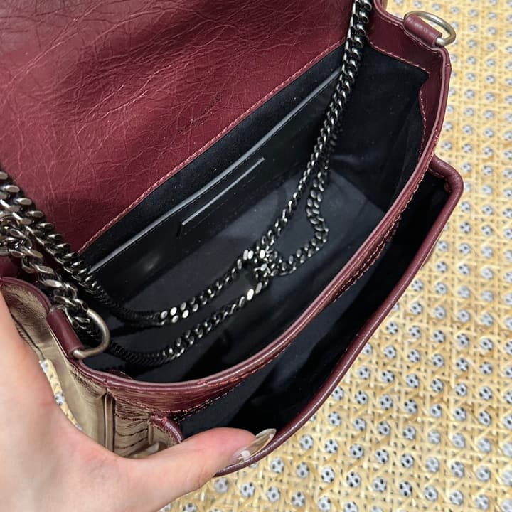Saint Laurent Niki Baby Shoulder Bag in Apricot