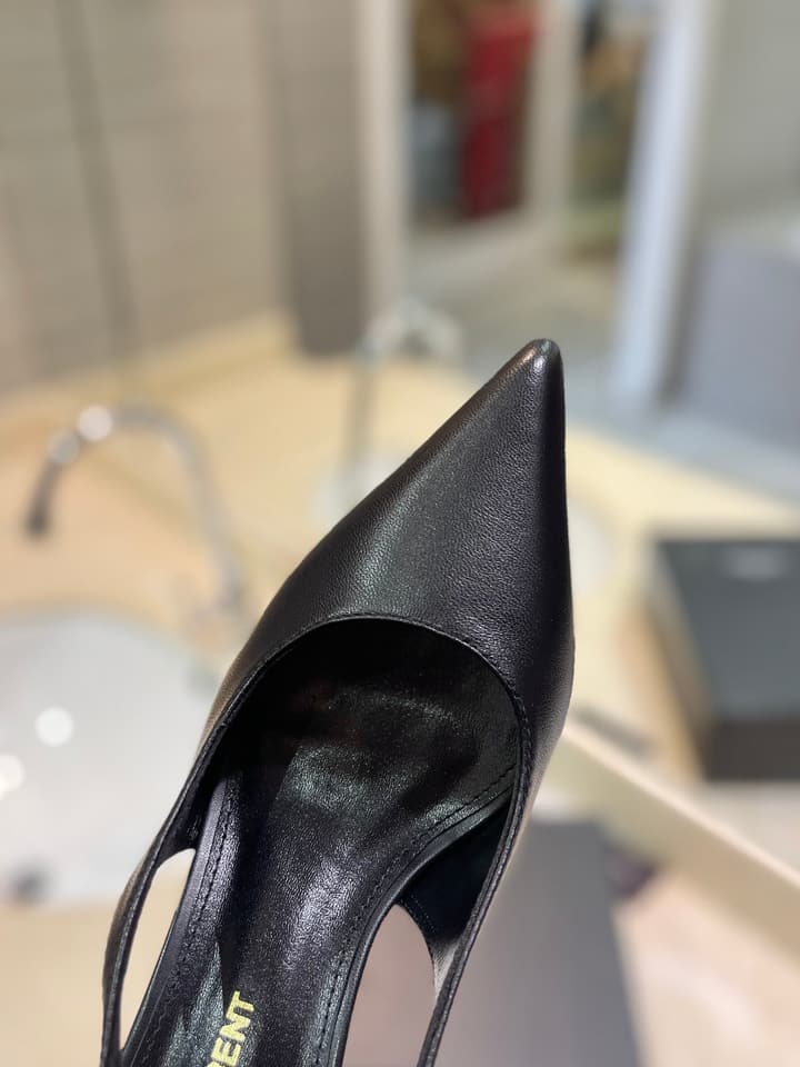 Saint Laurent Heeled Sandals – Summer Collection in Apricot