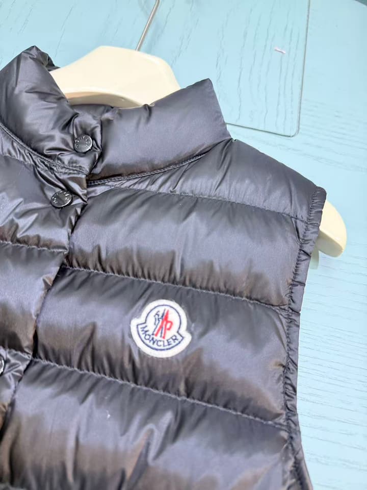 Moncler Kids Puffer Vest – 2025SS in Shiny Dark Gray