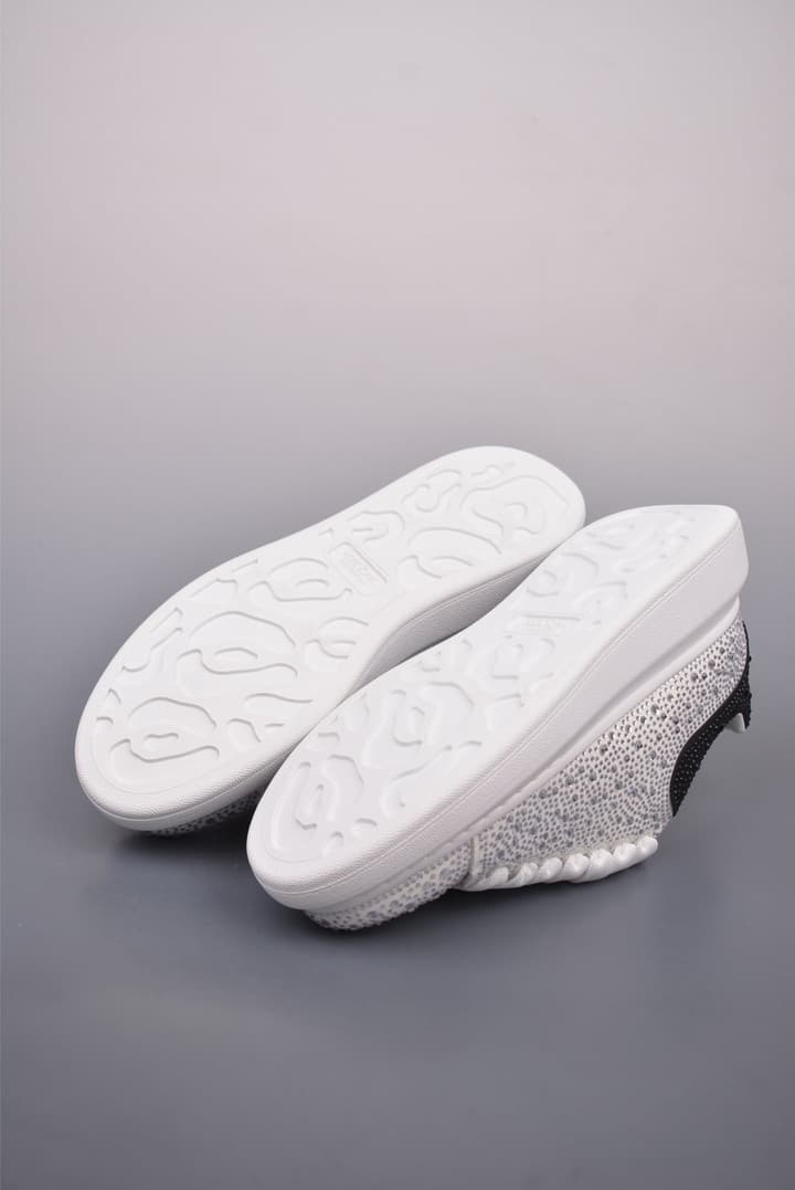 Alexander McQueen Rhinestone Sneakers in All Black Embossed