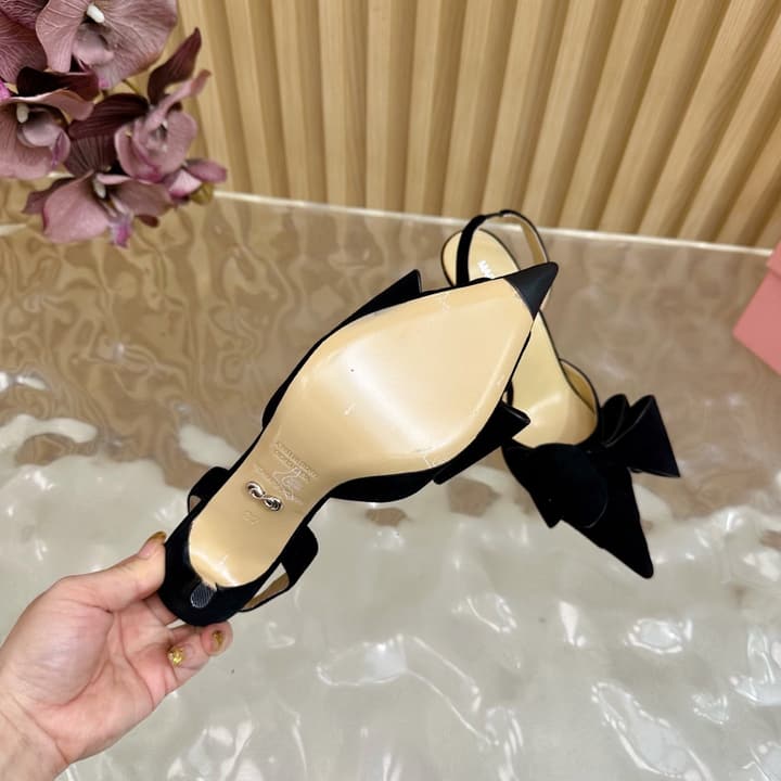 MACH & MACH Bingbing Bow High Heels – 2025 – 25SS in Black Suede With Bow