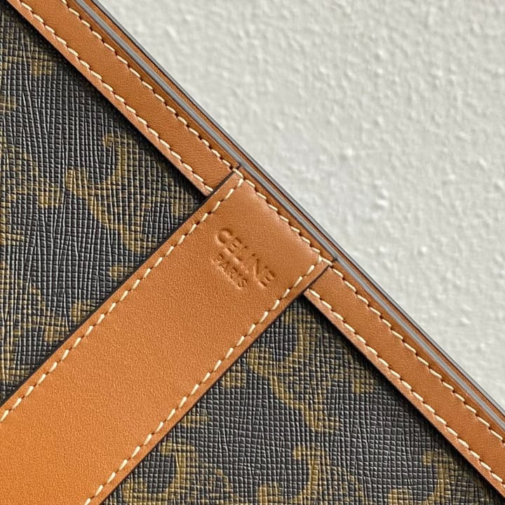 Celine LOCK Logo Print Calfskin Cosmetic Bag – 23FW