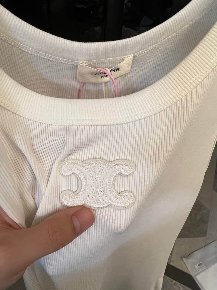 Celine Triomphe Embroidered Knit Vest – 2025SS Collection in Black