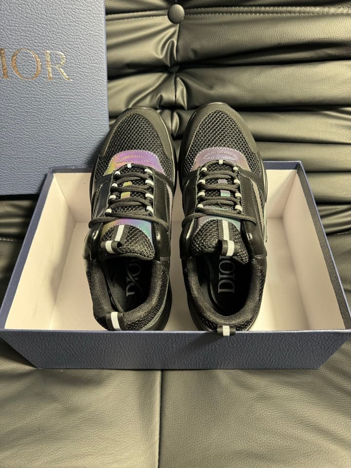 Dior B22 Calfskin Sneakers in Black