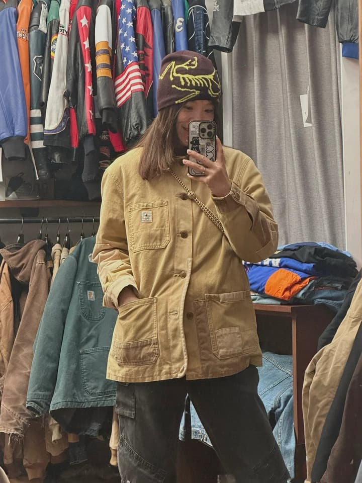 Ralph Lauren Barn Washed Distressed Jacket – 2025 Spring New in Classic Mustard Tan