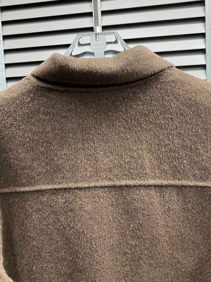 Dior Men's Classic Lambswool Short Coat in Camel Brown