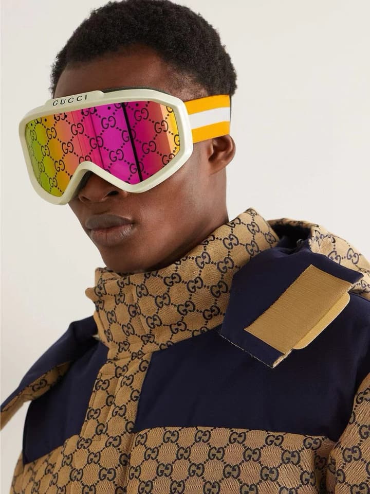 Gucci Ski Goggles in Black Frame, Silver Lens