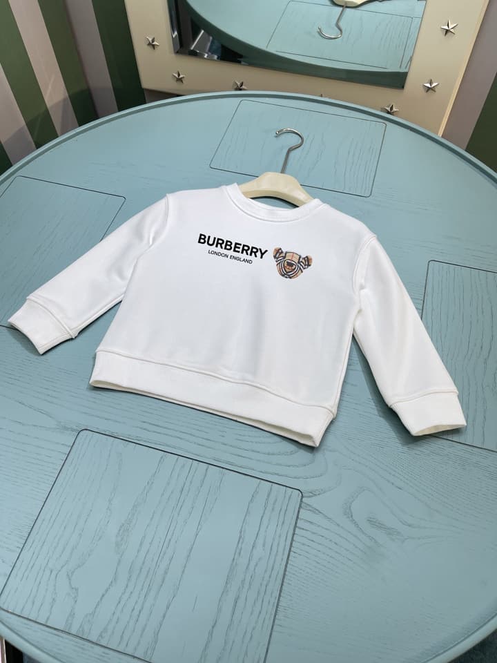 Burberry Kids Round Neck Sweatshirt – 2025AW in White Sweatshirt