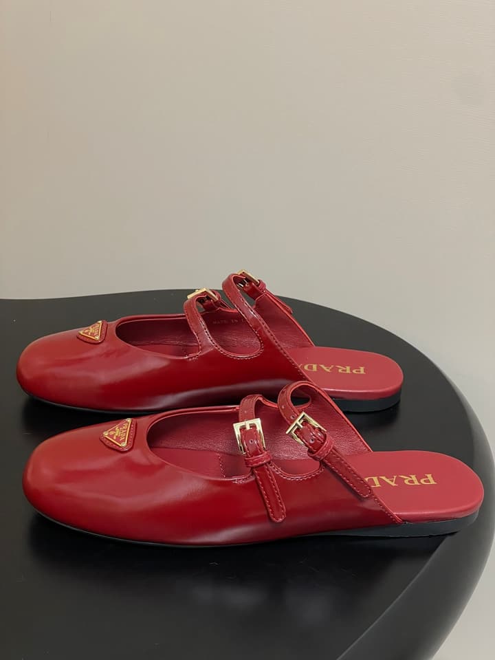 Prada Wrinkled Patent Ballet Flats – 25SS in Leopard Print