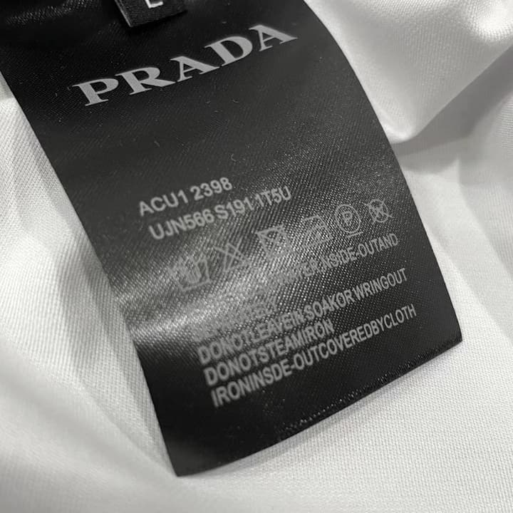 Prada Unisex Mercerized T-Shirt – 25SS Collection in Black