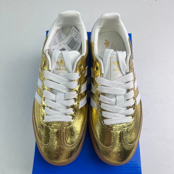 Adidas Samba OG Sneakers in Gold Metallic