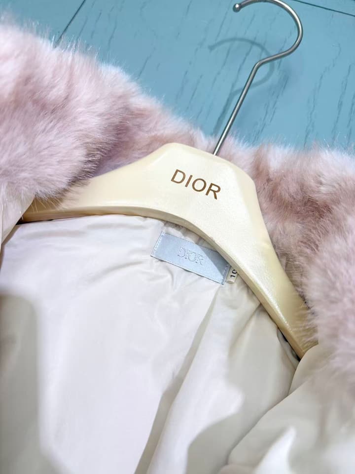 Dior Kids Faux Fur Coat – 25SS – Kids Collection in Dusty Pink Faux Fur