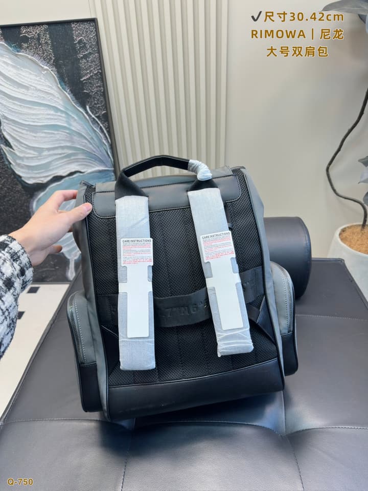 RIMOWA Never Still Ultralight Business Backpack in Dark Blue Striped
