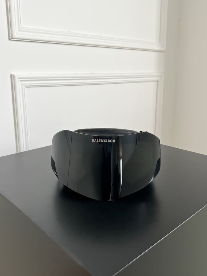 Balenciaga Black Ski Goggles in Black Goggles