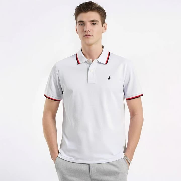 Ralph Lauren Classic Tipped Collar Polo Shirt – 2025 Collection in Black