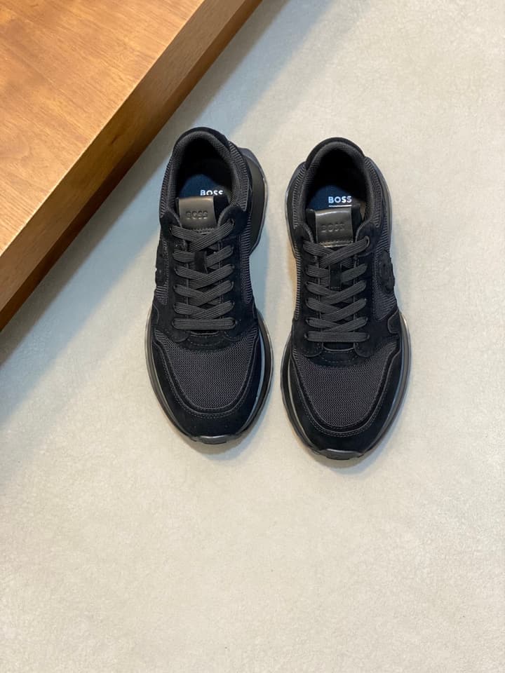 Boss Menswear Suede and Mesh Sneakers