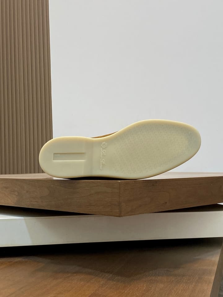 Loro Piana Suede Leather Slip-On Loafers in Camel Tan Suede
