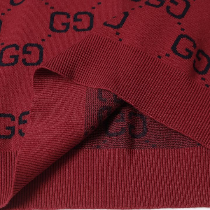 Gucci Logo Knit Crewneck Sweater in Green Gradient Logo Knit