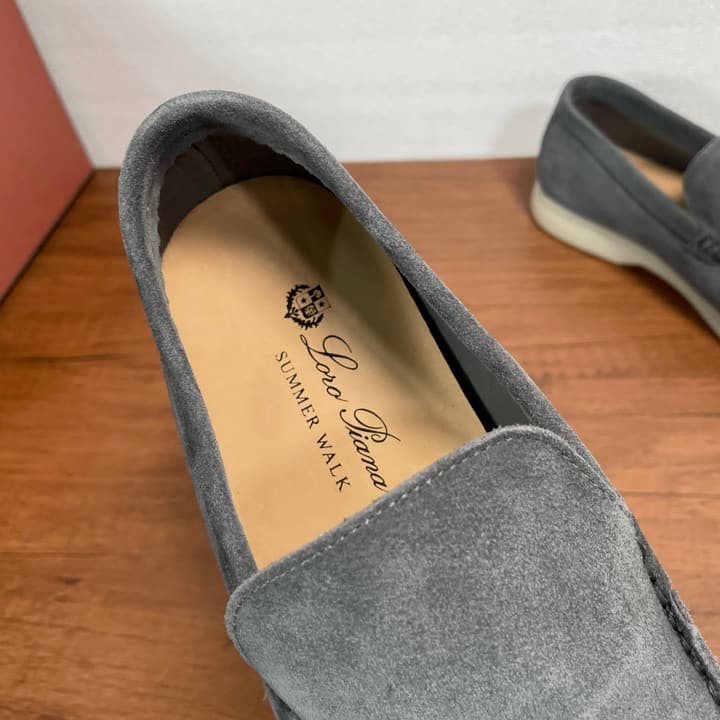 Loro Piana Suede Slip-On Loafers in Black Suede
