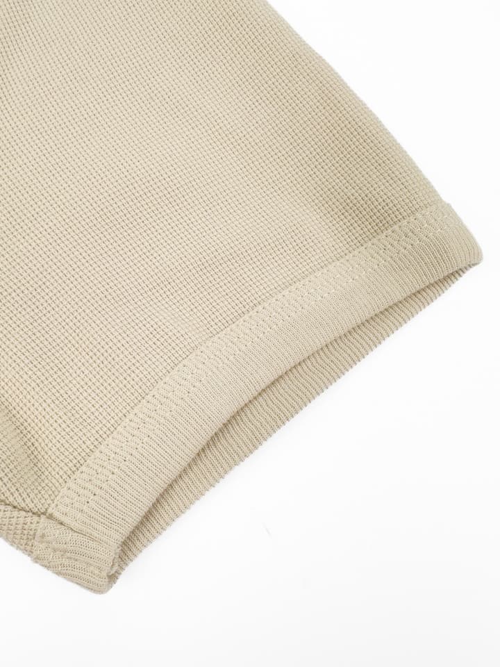 Prada Triangle Logo Waffle T-Shirt in Limestone Beige