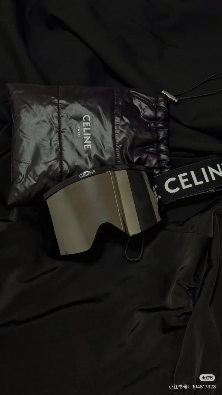 Celine Ski Goggles in Black Frame With Black Strap