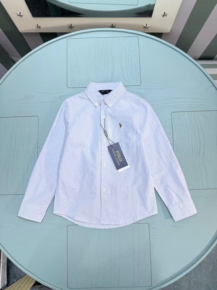 Ralph Lauren Polo Kids Embroidered Shirt – 2025SS – Kids Collection in Null