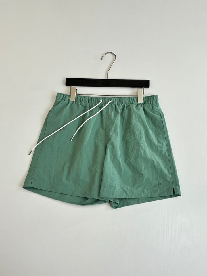 Hermès Embroidered Quick-Dry Beach Shorts in Mint Green