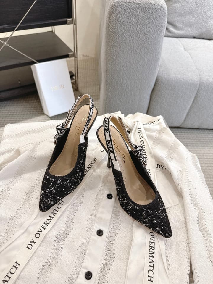 Dior J'Adior Patent Leather Kitten Heel Sandals in Classic Black Smooth Leather