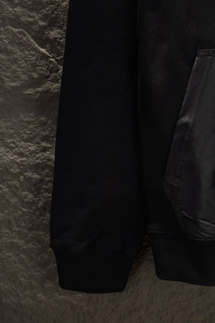 Prada Heavyweight Half-Zip Sweatshirt in Classic Black Half-zip