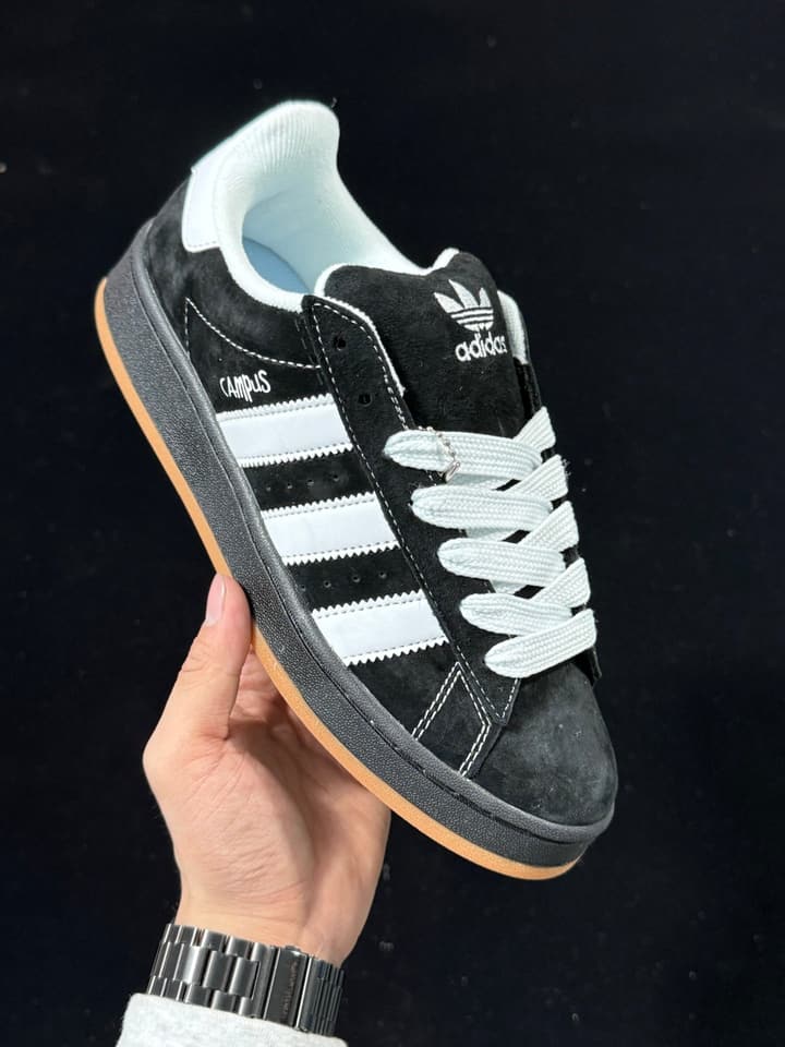 Adidas Originals Campus 00s Low-Top Sneakers in Black & White