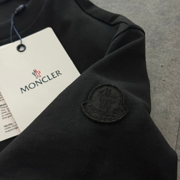 Moncler Letter Pattern Crewneck T-Shirt – 2026SS in Black
