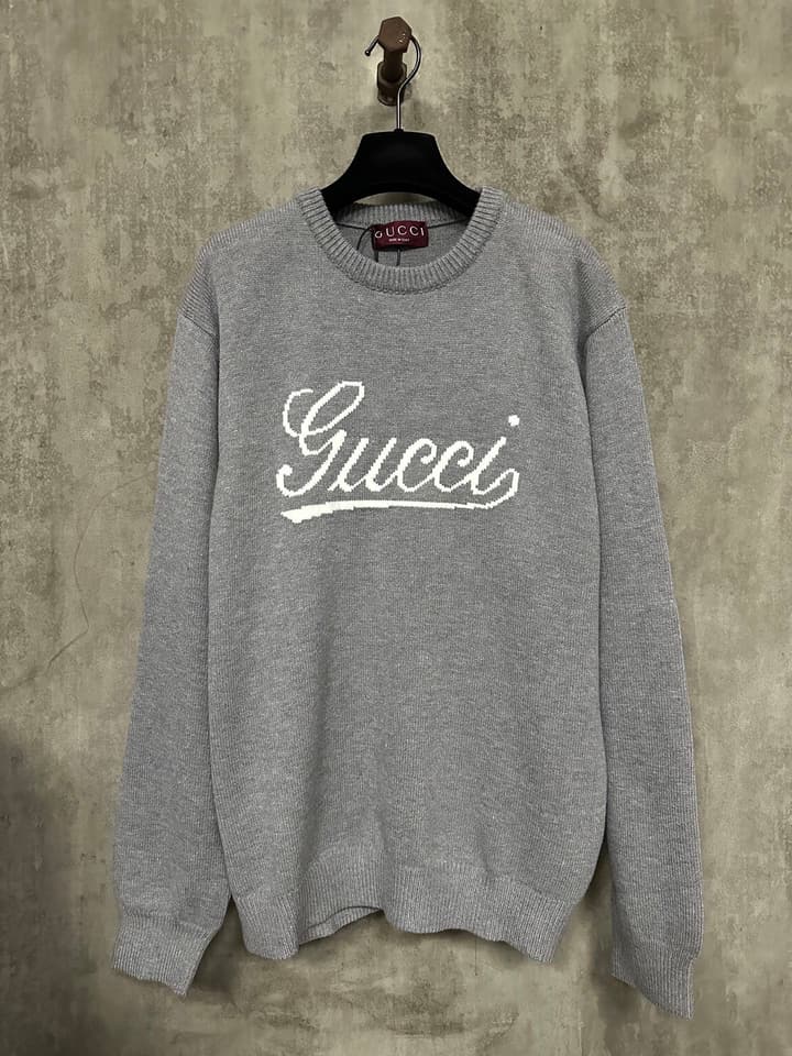 Gucci Intarsia Logo Wool Sweater